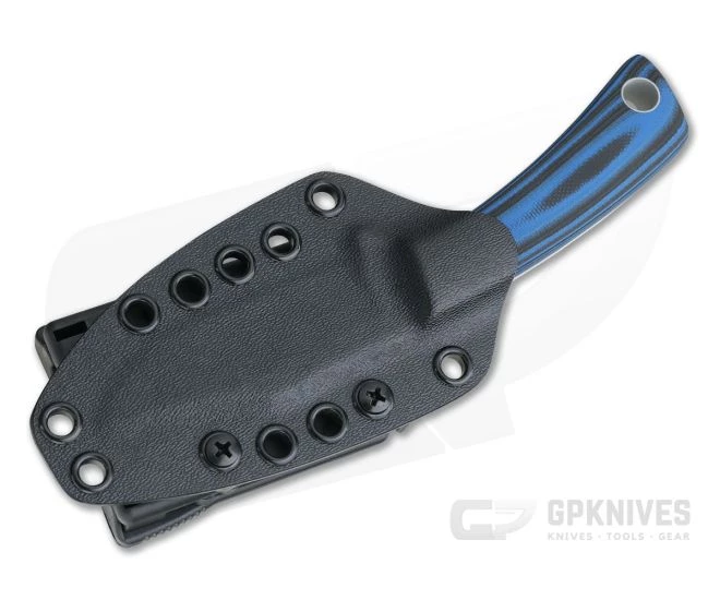 Tom Krein Custom TK-4 Mini-Bowie Blasted Blue/Black G10 Satin Nitro-V Fixed Blade 4400 2 Tom Krein Custom TK-4 Mini-Bowie Blasted Blue/Black G10 Satin Nitro-V Fixed Blade 4400 - Image 2