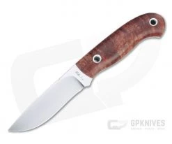 Mike Irie Model 110 Drop Point CPM-154 Stabilized Dyed Maple Burl Fixed Blade 4423