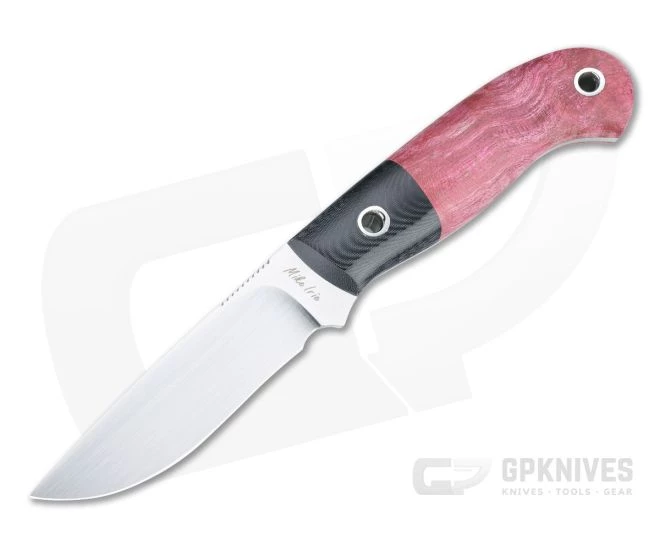 Mike Irie Model 110 Drop Point CPM-154 Micarta Bolstered Stabilized Dyed Maple Fixed Blade 4428 1 Mike Irie Model 110 Drop Point CPM-154 Micarta Bolstered Stabilized Dyed Maple Fixed Blade 4428