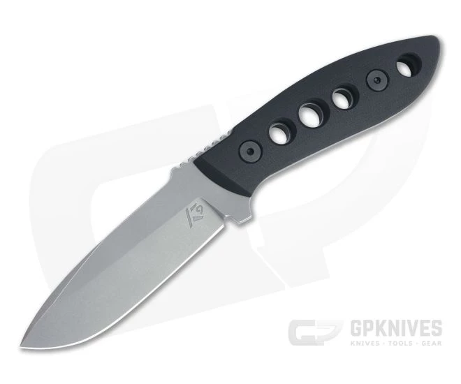 Tom Krein K9 Model 6 Drop Point Stonewashed D2 Blasted Black G10 Fixed Blade 4473 1 Tom Krein K9 Model 6 Drop Point Stonewashed D2 Blasted Black G10 Fixed Blade 4473