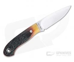 Mike Irie Sport 100 Bird and Trout Satin CPM-154 Red Jigged Bone Fixed Blade 4505 -Camping Knives best sale 4505 3