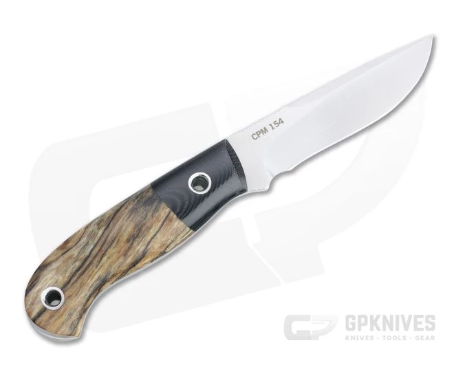 Mike Irie Model 110 Spear Point CPM-154 Bolstered Stabilized Maple Fixed Blade 4508 3 Mike Irie Model 110 Spear Point CPM-154 Bolstered Stabilized Maple Fixed Blade 4508 - Image 3