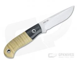 Mike Irie Model 110 Spear Point CPM-154 Bolstered Stabilized Flame Maple Fixed Blade 4509 -Camping Knives best sale 4509 3