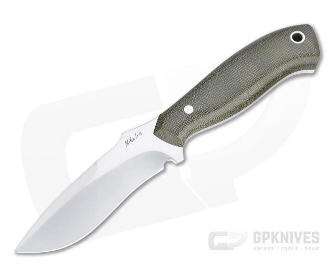 Mike Irie Model 113 Spear Point Satin CPM-154 Green Canvas Micarta Fixed Blade 4513 1 Mike Irie Model 113 Spear Point Satin CPM-154 Green Canvas Micarta Fixed Blade 4513