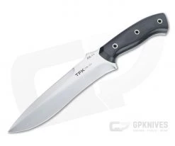Mike Irie TFK Tactical Field Knife Satin CPM-154 Black Canvas Micarta Fixed Blade 4521