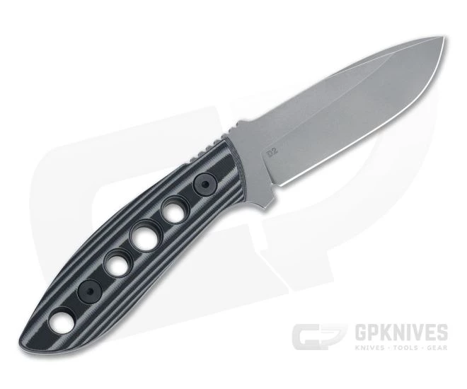 Tom Krein K9 Model 6 Drop Point Stonewashed D2 Blasted Gray/Black G10 Fixed Blade 4572 3 Tom Krein K9 Model 6 Drop Point Stonewashed D2 Blasted Gray/Black G10 Fixed Blade 4572 - Image 3