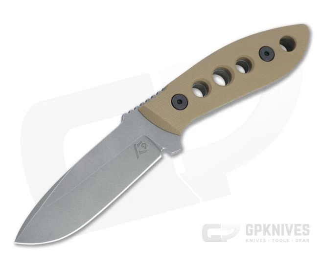 Tom Krein K9 Model 6 Drop Point Stonewashed D2 Blasted Tan G10 Fixed Blade 4573 1 Tom Krein K9 Model 6 Drop Point Stonewashed D2 Blasted Tan G10 Fixed Blade 4573