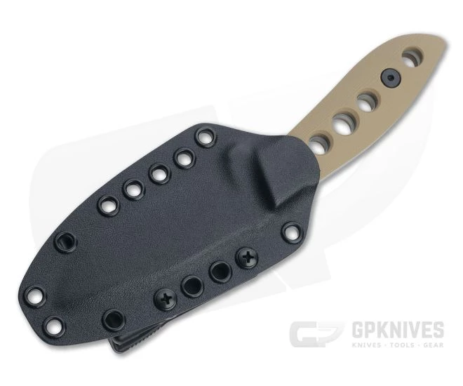 Tom Krein K9 Model 6 Drop Point Stonewashed D2 Blasted Tan G10 Fixed Blade 4573 2 Tom Krein K9 Model 6 Drop Point Stonewashed D2 Blasted Tan G10 Fixed Blade 4573 - Image 2