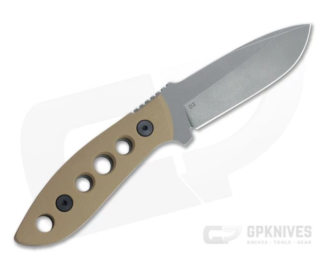 Tom Krein K9 Model 6 Drop Point Stonewashed D2 Blasted Tan G10 Fixed Blade 4573 3 Tom Krein K9 Model 6 Drop Point Stonewashed D2 Blasted Tan G10 Fixed Blade 4573 - Image 3