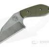 Trash Panda Knives F Off Stonewashed CPM-3V Grooved Green G10 Fixed Blade Knife 4653
