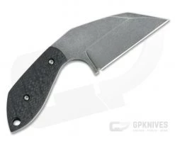 Trash Panda Knives F Off Stonewashed CPM-3V Grooved Carbon Fiber Fixed Blade Knife 4654 5 Trash Panda Knives F Off Stonewashed CPM-3V Grooved Carbon Fiber Fixed Blade Knife 4654 -Camping Knives best sale 4654 3