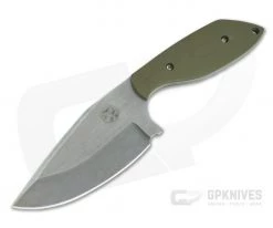 Trash Panda Knives Panda-1 Stonewashed CPM-3V Green G10 Fixed Blade Knife 4659