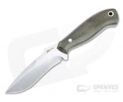 Mike Irie Model 113 Spear Point Satin S35VN Green Canvas Micarta Fixed Blade 4732