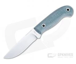 Mike Irie Model 110 Drop Point CPM-154 Blue Burlap Micarta Fixed Blade 4741