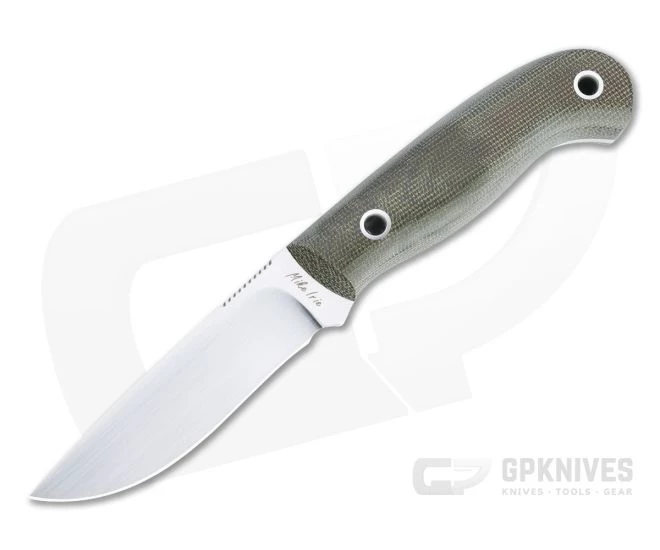 Mike Irie Model 110 Drop Point CPM-154 Green Canvas Micarta Fixed Blade 4744 1 Mike Irie Model 110 Drop Point CPM-154 Green Canvas Micarta Fixed Blade 4744