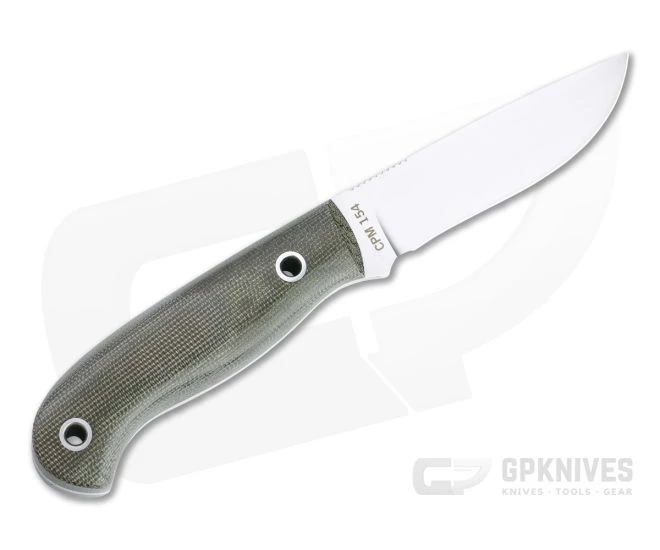 Mike Irie Model 110 Drop Point CPM-154 Green Canvas Micarta Fixed Blade 4744 3 Mike Irie Model 110 Drop Point CPM-154 Green Canvas Micarta Fixed Blade 4744 - Image 3