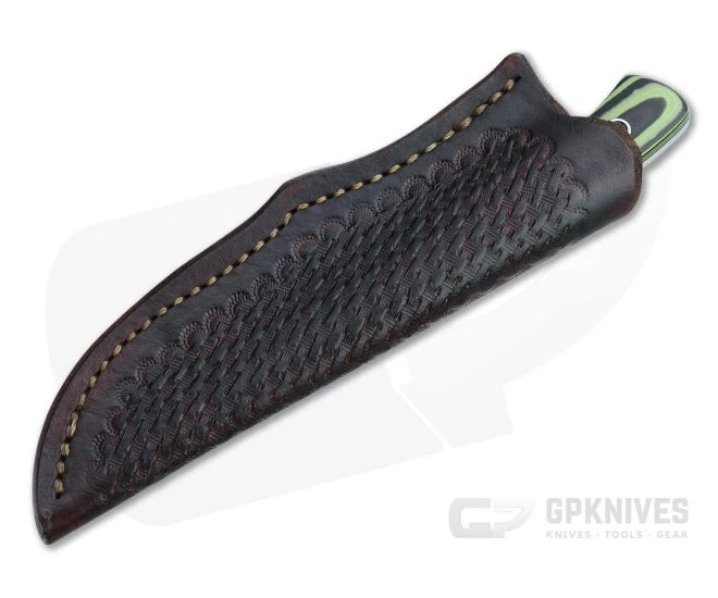 Camerer Knives Workman Drop Point Elmax Green and Black G10 Custom Fixed Blade 4760 2 Camerer Knives Workman Drop Point Elmax Green and Black G10 Custom Fixed Blade 4760 - Image 2