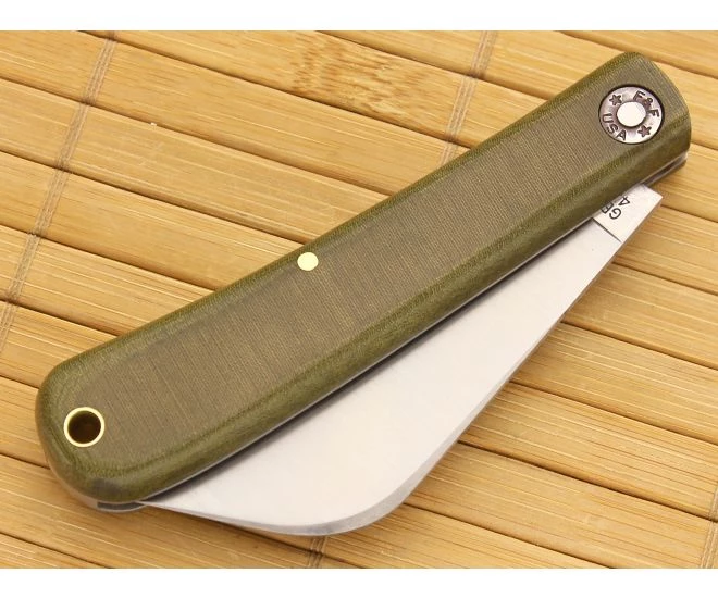 Farm and Field Tool Hayn' Helper Pruner Blade Green Linen Micarta 2 Farm and Field Tool Hayn' Helper Pruner Blade Green Linen Micarta - Image 2