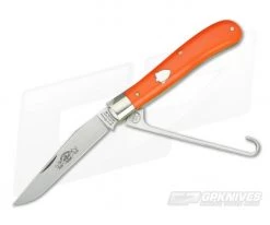 Camping Knives best sale 9 Great Eastern #48 Woodcock 1095 Bird Knife Orange Delrin