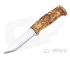 Helle Knives Fjellkniven 12C27 Curly Birch Fixed Blade Knife