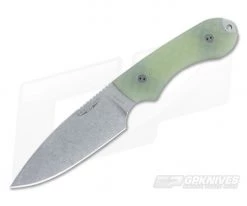 Bradford Knives Guardian4 PHT Flat Grind Ghost G10 Stonewash 3V