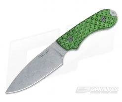 Bradford Knives Guardian4 PHT Flat Grind Toxic G10 Stonewash 3V