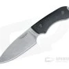 Bradford Knives Guardian4 Full Flat Grind 3D Black Micarta Stonewashed 3V Fixed Blade Knife