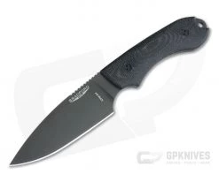 Bradford Knives Guardian4 Full Flat Grind 3D Black Micarta DLC 3V Fixed Blade Knife