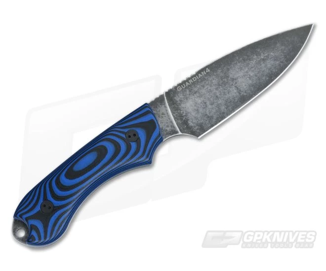 Bradford Knives Guardian4 Full Flat Grind 3D Blue/Black G10 Nimbus 3V Fixed Blade Knife 6 Bradford Knives Guardian4 Full Flat Grind 3D Blue/Black G10 Nimbus 3V Fixed Blade Knife - Image 6