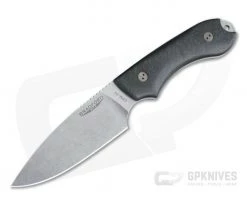 Bradford Knives Guardian4 Full Flat Grind 3D Carbon Fiber Stonewashed 3V Fixed Blade Knife