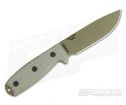 ESEE 4 Plain Edge with MOLLE Back Dark Earth Blade -Camping Knives best sale 4p mb de 3