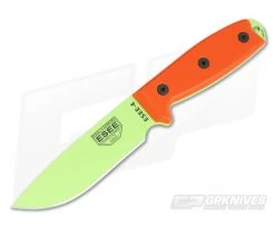 ESEE 4 Venom Green Plain Edge Orange G10 Black Sheath