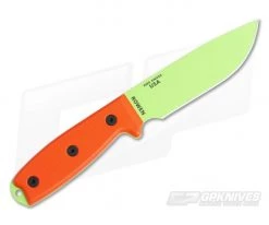 ESEE 4 Venom Green Plain Edge Orange G10 Black Sheath 5 ESEE 4 Venom Green Plain Edge Orange G10 Black Sheath -Camping Knives best sale 4p vg 3