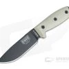 ESEE 4 Black Blade 3D Green Canvas Micarta Handles Fixed Blade 4PB-017
