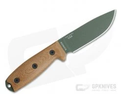 ESEE 4 OD Green Blade 3D Natural Canvas Micarta Handles Fixed Blade 4POD-011 -Camping Knives best sale 4pod 011 3
