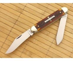 Tidioute Cutlery #54 Big Moose Chestnut Worm Groove Bone