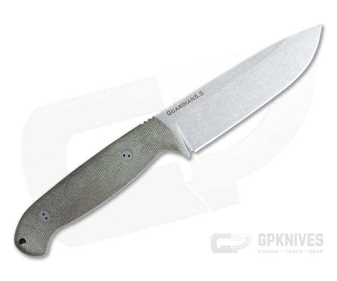 Bradford Knives Guardian5.5 3D OD Green Micarta Sabre Grind Stonewash 3V 3 Bradford Knives Guardian5.5 3D OD Green Micarta Sabre Grind Stonewash 3V - Image 3
