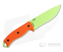 ESEE 5P Venom Green Orange G10 with Black Kydex Sheath 5 ESEE 5P Venom Green Orange G10 with Black Kydex Sheath -Camping Knives best sale 5p vg e 3