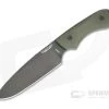 Bradford Guardian5 Sabre Ground DLC 3V 3D OD Green Canvas Micarta Fixed Blade