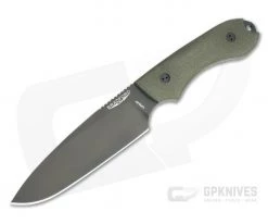 Bradford Guardian5 Sabre Ground DLC 3V 3D OD Green Canvas Micarta Fixed Blade