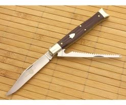 Great Eastern #63 Fish Knife Maroon Jigged Micarta