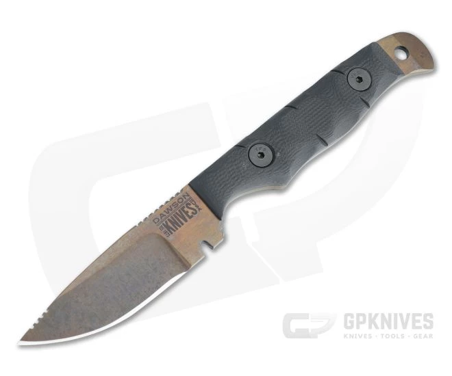 Dawson Knives Handyman Arizona Copper 3V Black G10 Fixed Blade 1 Dawson Knives Handyman Arizona Copper 3V Black G10 Fixed Blade
