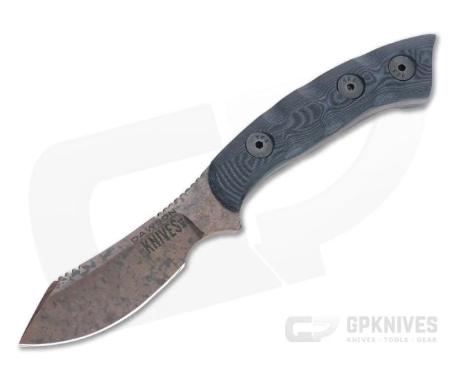 Dawson Knives Snakebite Arizona Copper 3V Blue/Black G10 Pocket Fixed Blade 1 Dawson Knives Snakebite Arizona Copper 3V Blue/Black G10 Pocket Fixed Blade