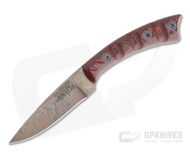 Dawson Knives Angler Arizona Copper 3V Red/Black G10 Fixed Blade 1 Dawson Knives Angler Arizona Copper 3V Red/Black G10 Fixed Blade