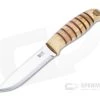 Helle Knives JS 2022 Limited Edition Stacked Red Leather Curly Birch Fixed Blade Knife