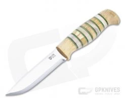 Helle Knives SE 2022 Limited Edition Stacked Antler Curly Birch Fixed Blade Knife