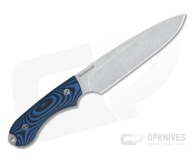 Bradford Knives Guardian6 Sabre Stonewashed 3V 3D Blue/Black G10 3 Bradford Knives Guardian6 Sabre Stonewashed 3V 3D Blue/Black G10 - Image 3