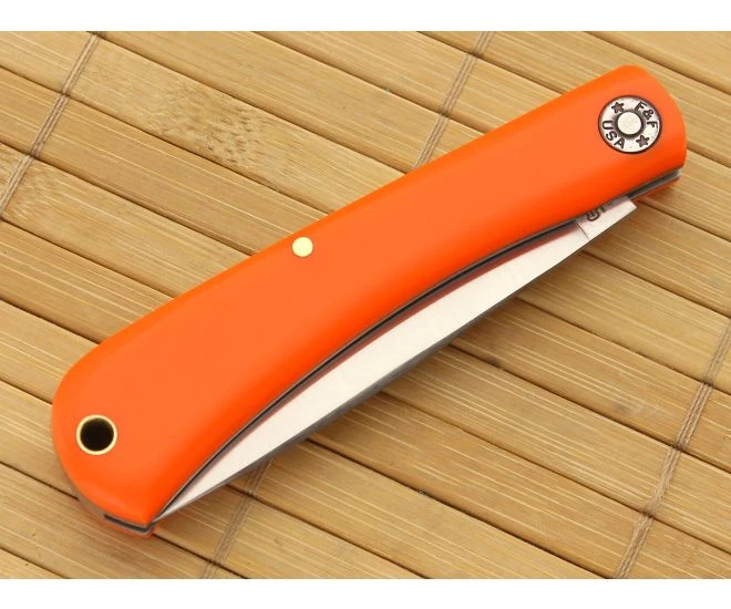 Farm and Field Tool Bullnose Work Knife Orange Delrin 2015 2 Farm and Field Tool Bullnose Work Knife Orange Delrin 2015 - Image 2