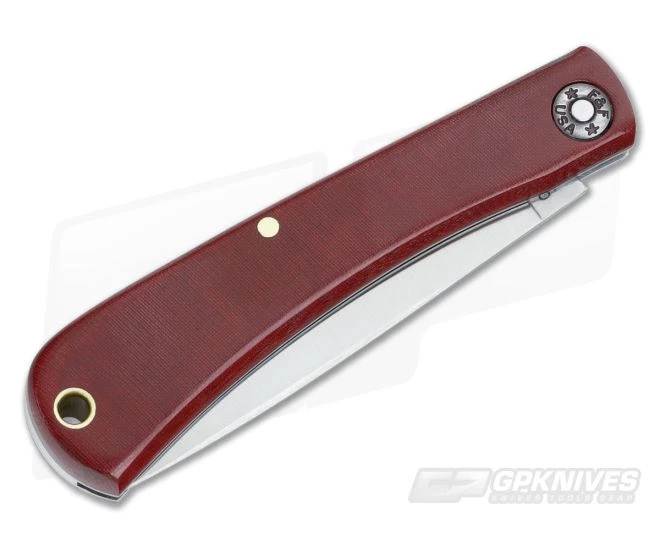 Farm and Field Tool Bullnose Work Knife Burgundy Micarta 2 Farm and Field Tool Bullnose Work Knife Burgundy Micarta - Image 2