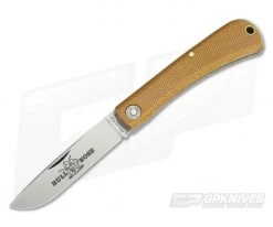 Great Eastern #71 Farm and Field Tool Bullnose Work Knife Natural Micarta